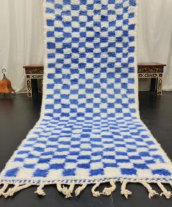 Blue and White Runner