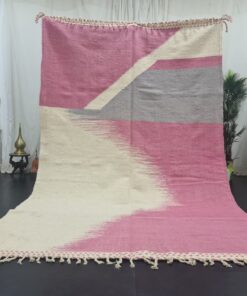 CAPAS- Pink Berber Carpet - Zanafi Kilim Rug 7x10