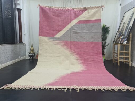 CAPAS- Pink Berber Carpet - Zanafi Kilim Rug 7x10