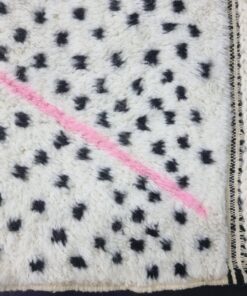 White, Pink And Black Rug