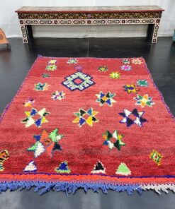 Red Geometric Boujad Rug