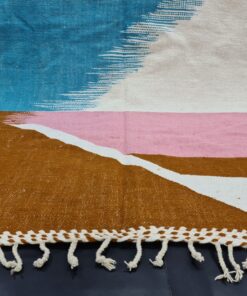 White And Brown Rug-Abstract Carpet