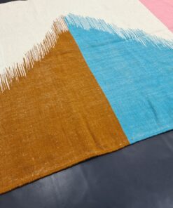 White And Brown Rug-Abstract Carpet