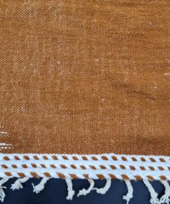 White And Brown Rug-Abstract Carpet