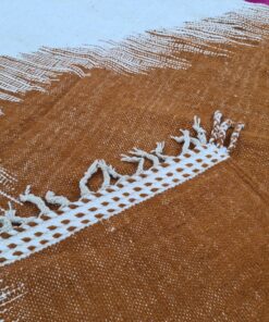 White And Brown Rug-Abstract Carpet