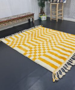 White And Mustard Carpet