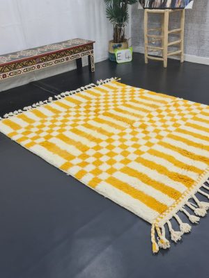 White And Mustard Carpet