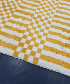 White And Mustard Carpet