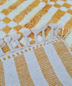 White And Mustard Carpet