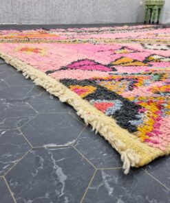 Moroccan Berber Carpet, Tribal Pink Rug