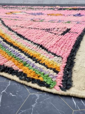Moroccan Berber Carpet, Tribal Pink Rug