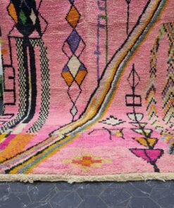 Moroccan Berber Carpet, Tribal Pink Rug