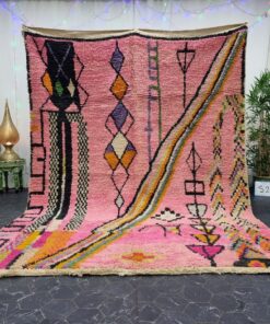 Moroccan Berber Carpet, Tribal Pink Rug