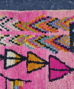 Moroccan Berber Carpet, Tribal Pink Rug