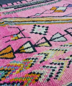 Moroccan Berber Carpet, Tribal Pink Rug