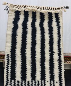 White And Black Ru Moroccan Berber Carpet