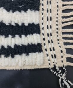 White And Black Rug, Moroccan Berber Carpet