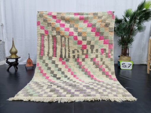 Pink And White Rug