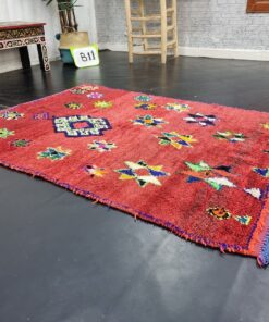 Red Geometric Boujad Rug