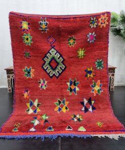 Red Geometric Boujad Rug