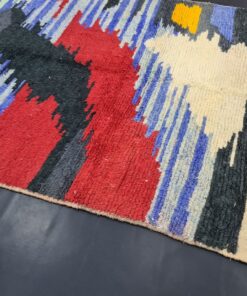 Moroccan Berber Carpet, Red And Blue Rug