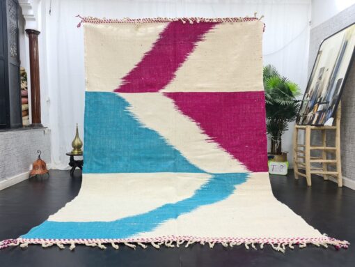 ZINU- Berber Tribal Rug - Zanafi Kilim Rug 7x10