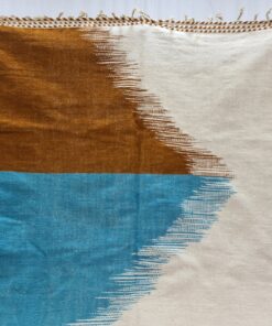 White And Brown Rug-Abstract Carpet