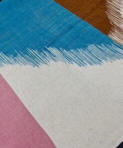 White And Brown Rug-Abstract Carpet