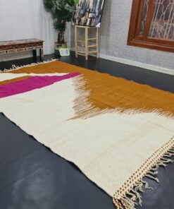 White And Brown Rug-Abstract Carpet