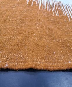 White And Brown Rug-Abstract Carpet