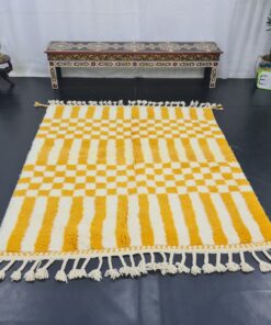 White And Mustard Carpet