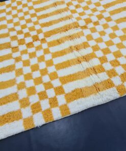 White And Mustard Carpet