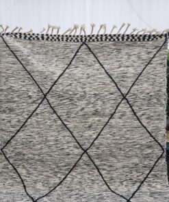 Alternative view of JUBA- Geometric Gray Rug- Kilim Moroccan Rug