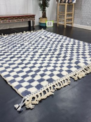 Gray and White Rug