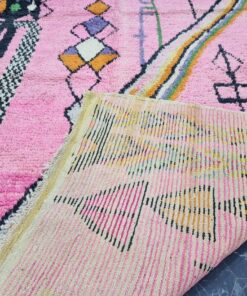 Moroccan Berber Carpet, Tribal Pink Rug