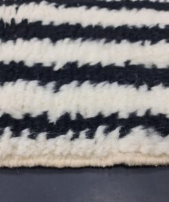 White And Black Rug, Moroccan Berber Carpet
