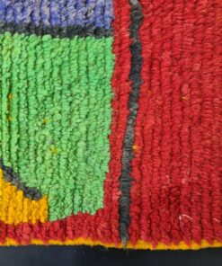 Yolk Yellow And Red Rug, Abstract Boujad Carpet