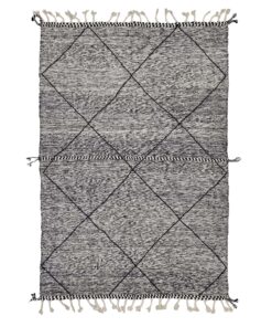 JUBA- Geometric Gray Rug- Kilim Moroccan Rug