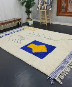 White And Blue Rug