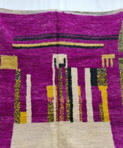 Handmade Boujaad Rug-Purple Wool Rug