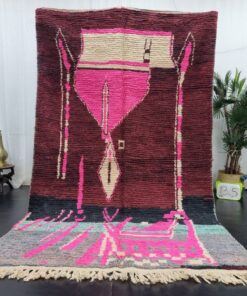 Abstract Brown And Pink Rug