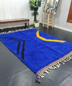 Bright Blue Wool Rug