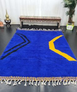 Bright Blue Wool Rug