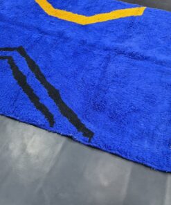 Bright Blue Wool Rug