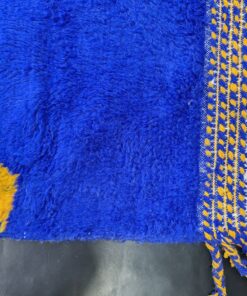 Bright Blue Wool Rug