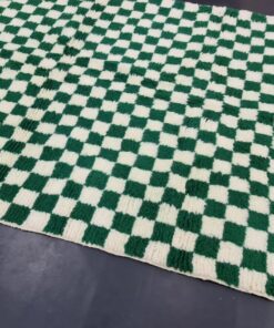 White and Green Rug