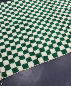 White and Green Rug