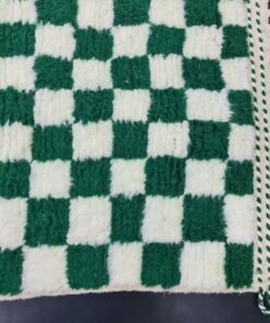 White and Green Rug