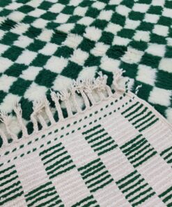 White and Green Rug