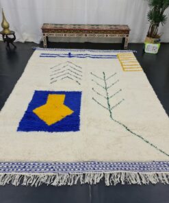White And Blue Rug